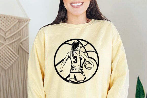 Basketball Girl SVG: Graphics for Crafts