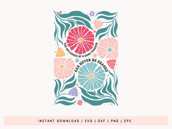 Cute Teacher Boho Floral SVG Vector for Crafts & Graphics