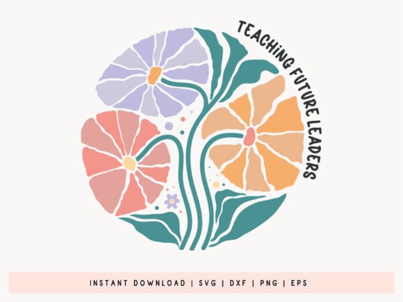 Future Teacher Boho Flower SVG: Crafts & Graphics