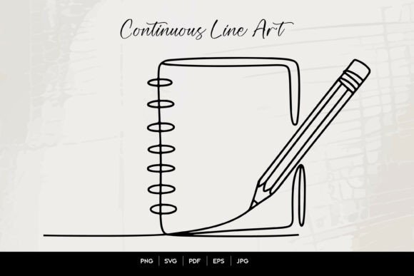 Notebook Pencil SVG for Crafts and Graphics