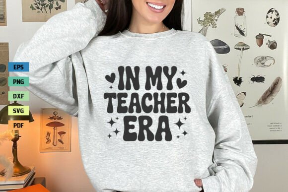 Retro Teacher Era Graphics for Crafts