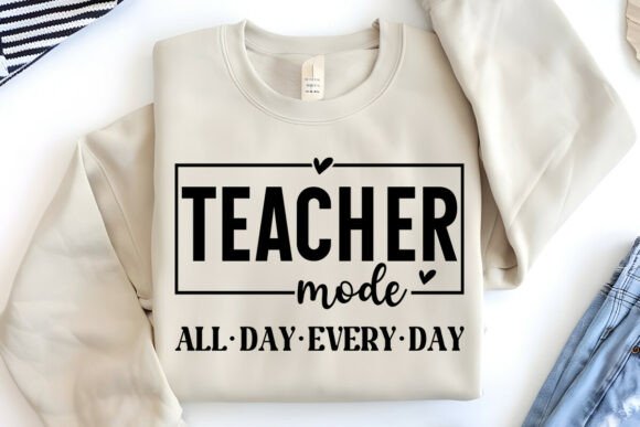 Retro Teacher Mode SVG for Graphics & Crafts