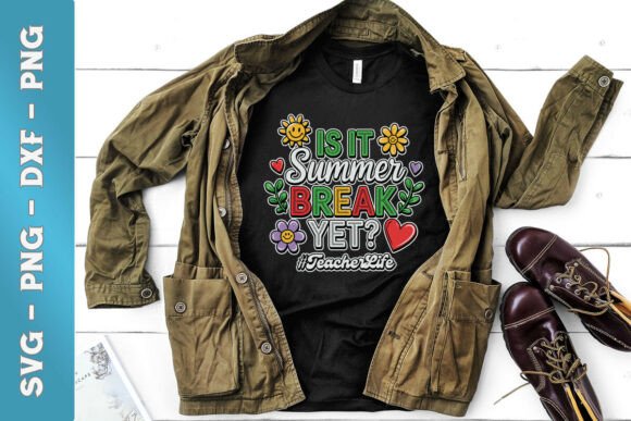 Summer Break Teacher Life SVG for Crafts & Graphics