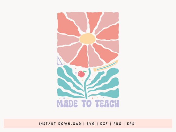 Teacher Boho Floral SVG: Graphics for Crafts