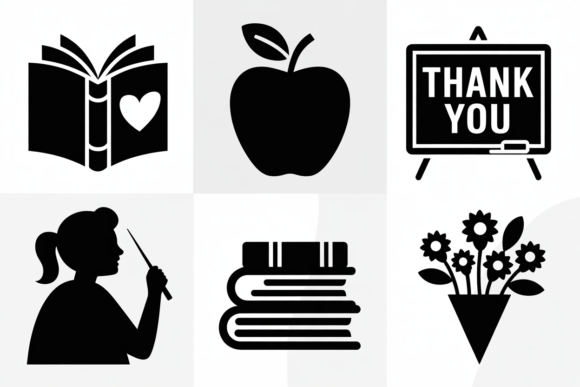 Teacher Icons Bundle SVG: Graphics for Crafts