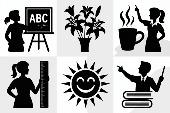 Teacher Icons SVG for Crafts & Graphics
