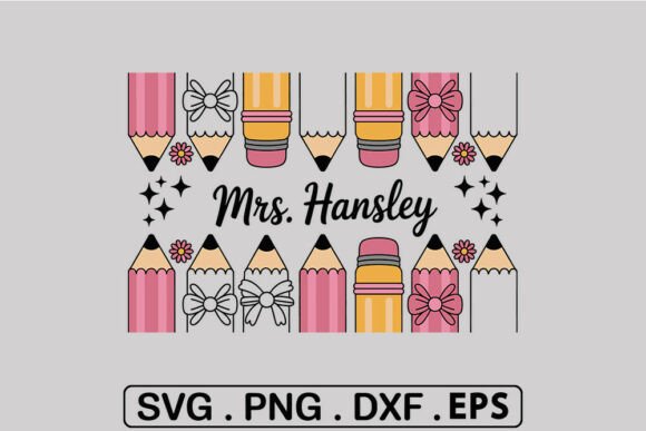 Teacher Pencil Border SVG for Crafts and Graphics
